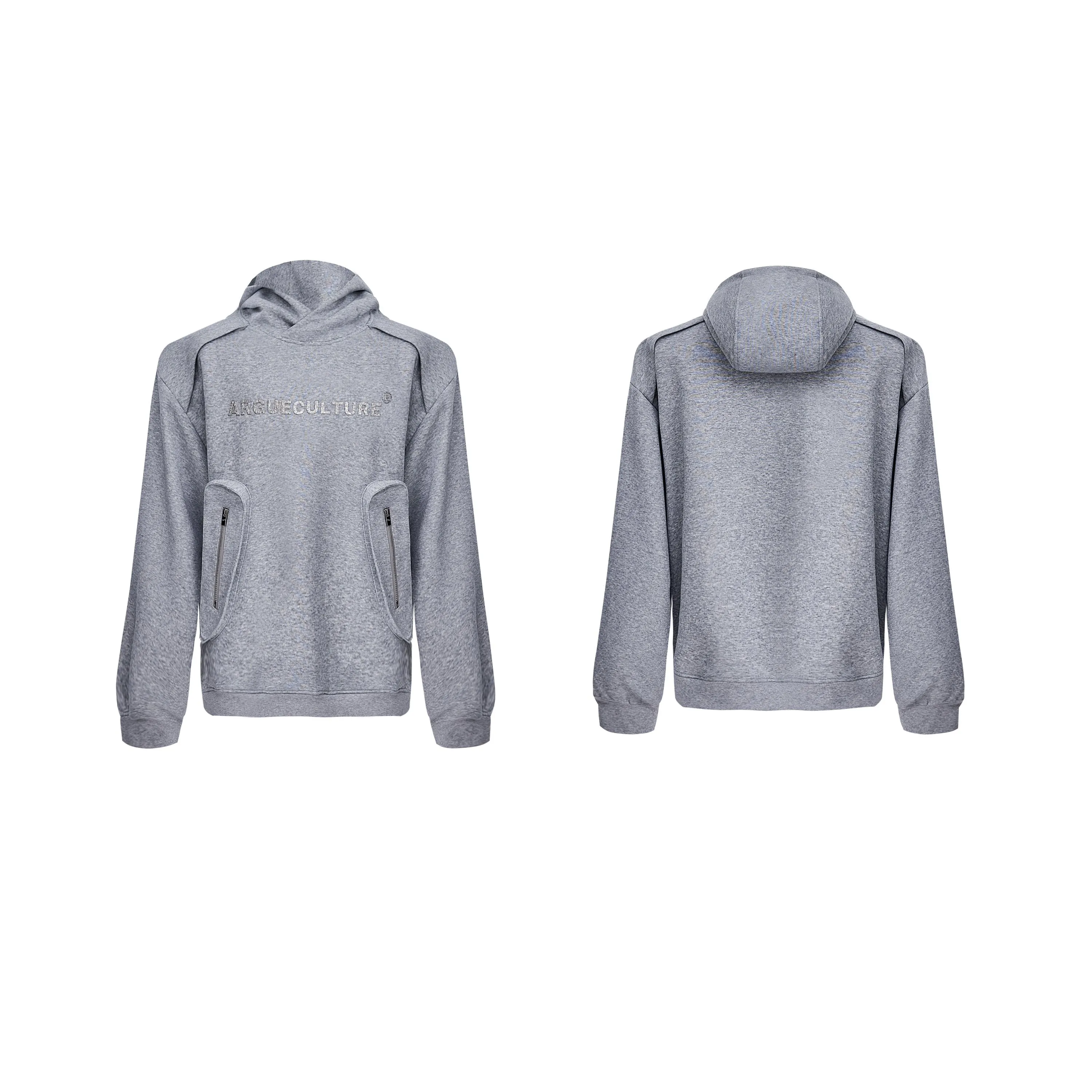 【24s Oct.】Simple Pocket Padded Shoulder Hoodie