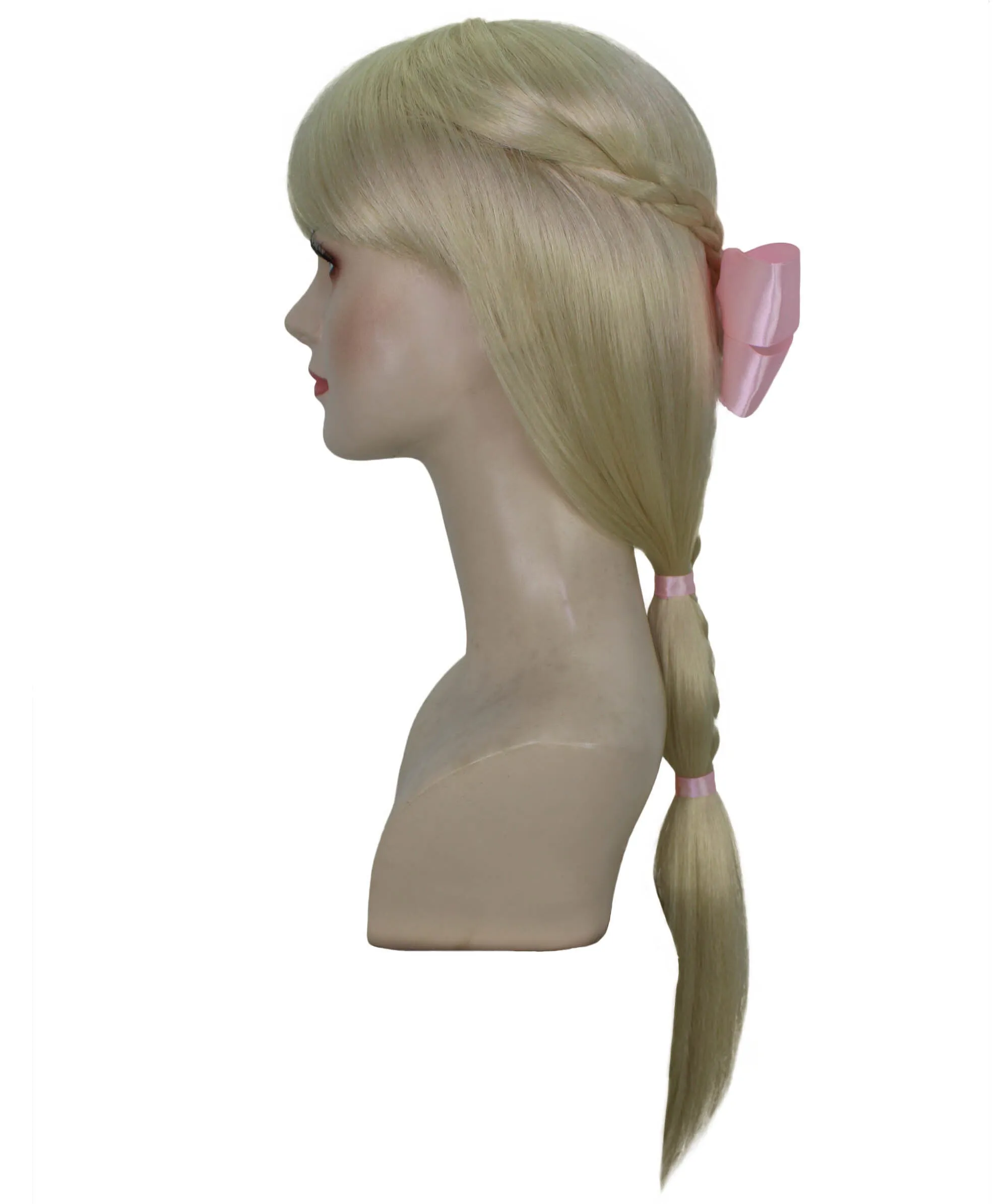 Adult Women's Blonde Fishtail Braided Ponytail Wig | Perfect for Cosplay | Flame-retardant Synthetic Fiber