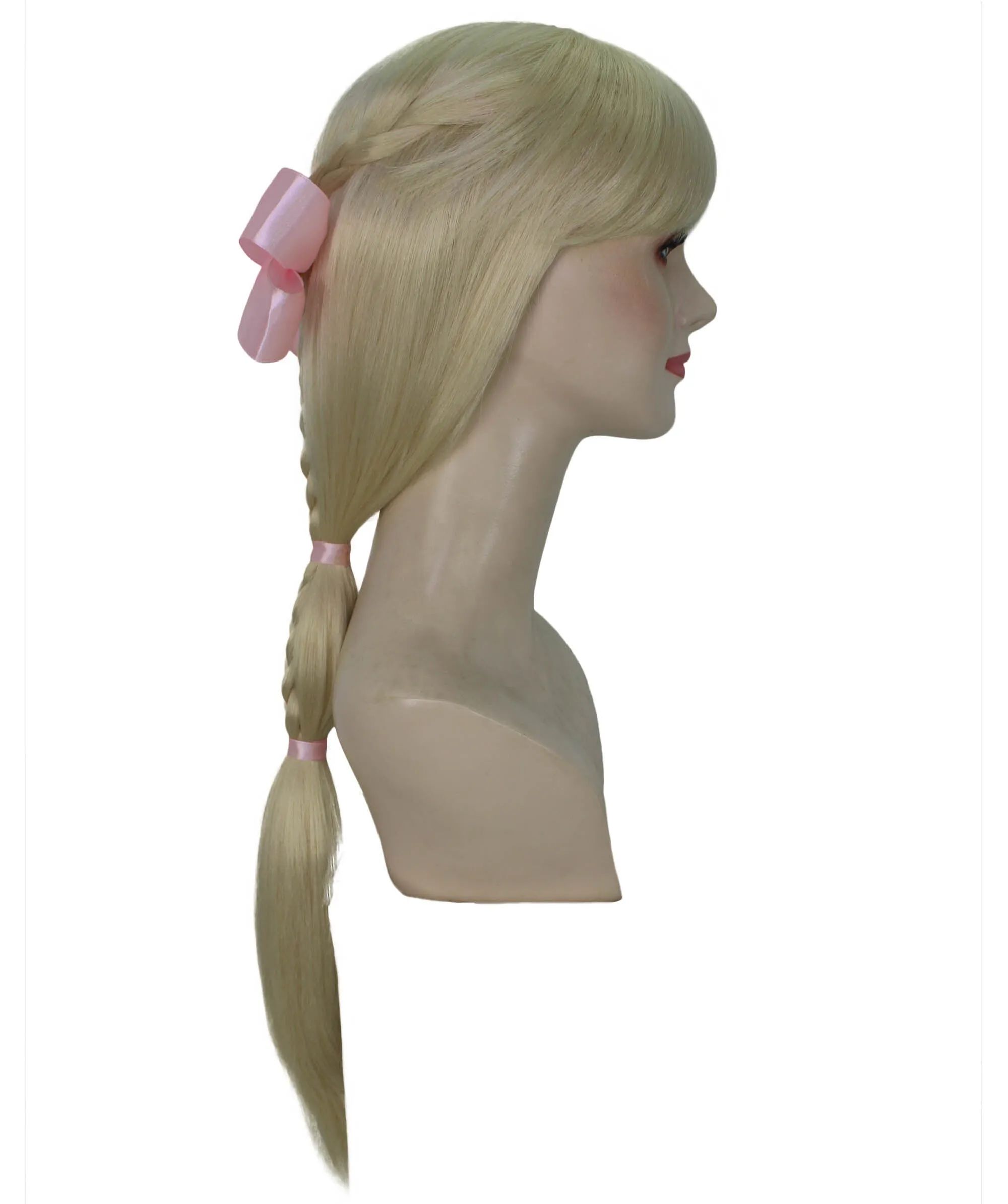 Adult Women's Blonde Fishtail Braided Ponytail Wig | Perfect for Cosplay | Flame-retardant Synthetic Fiber