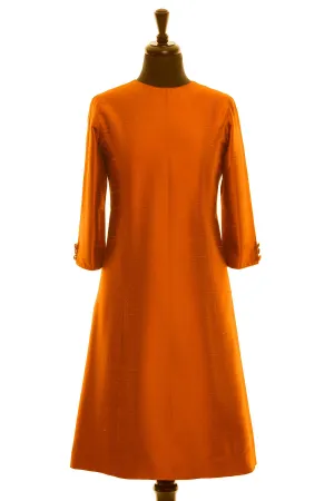 Bardot Dress in Burnt Orange