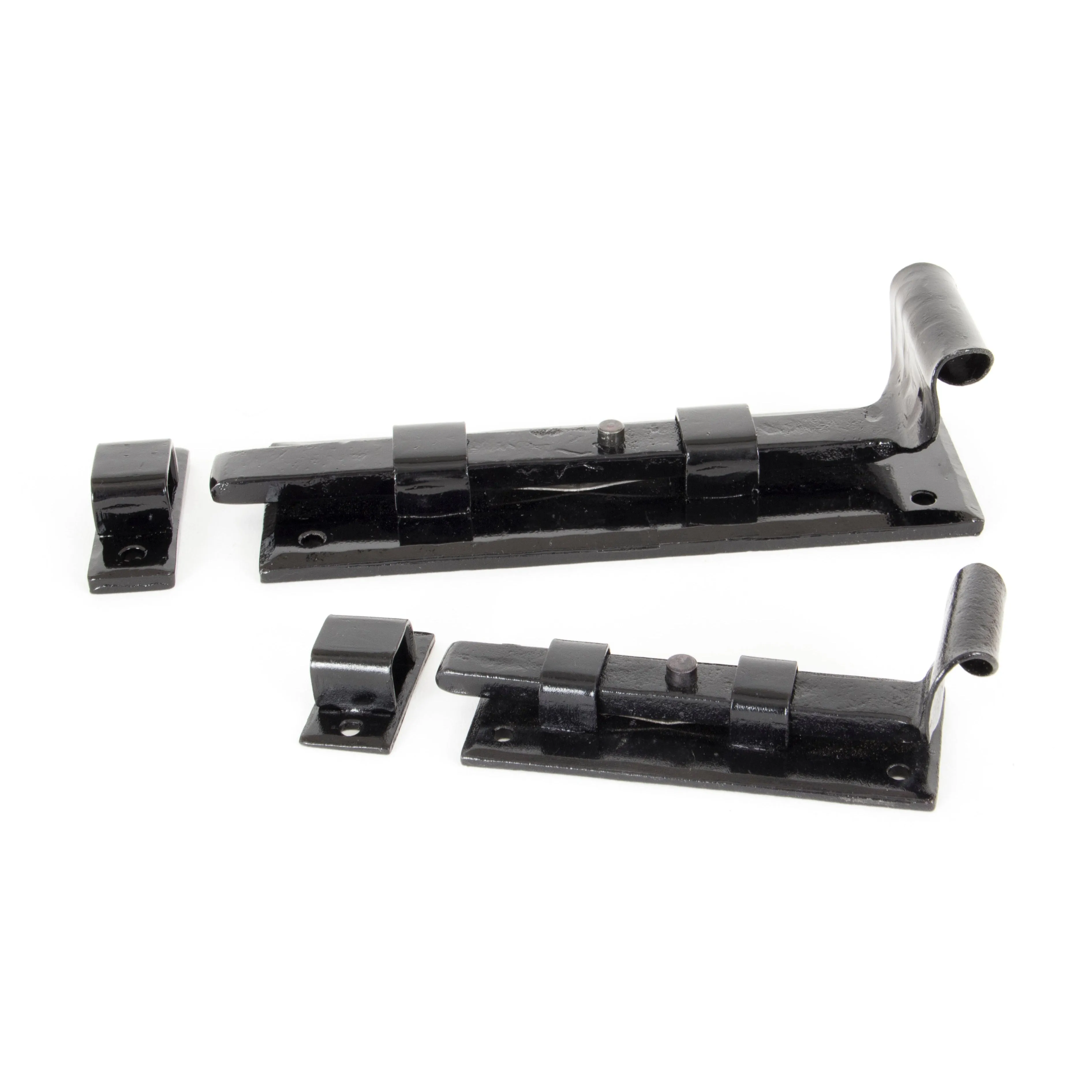 Black 4" Straight Door Bolt | From The Anvil