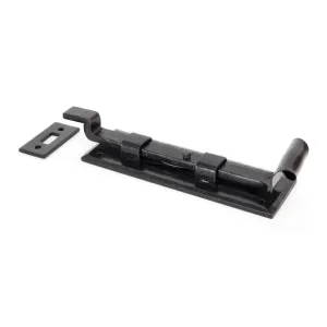 Black 6" Cranked Door Bolt | From The Anvil