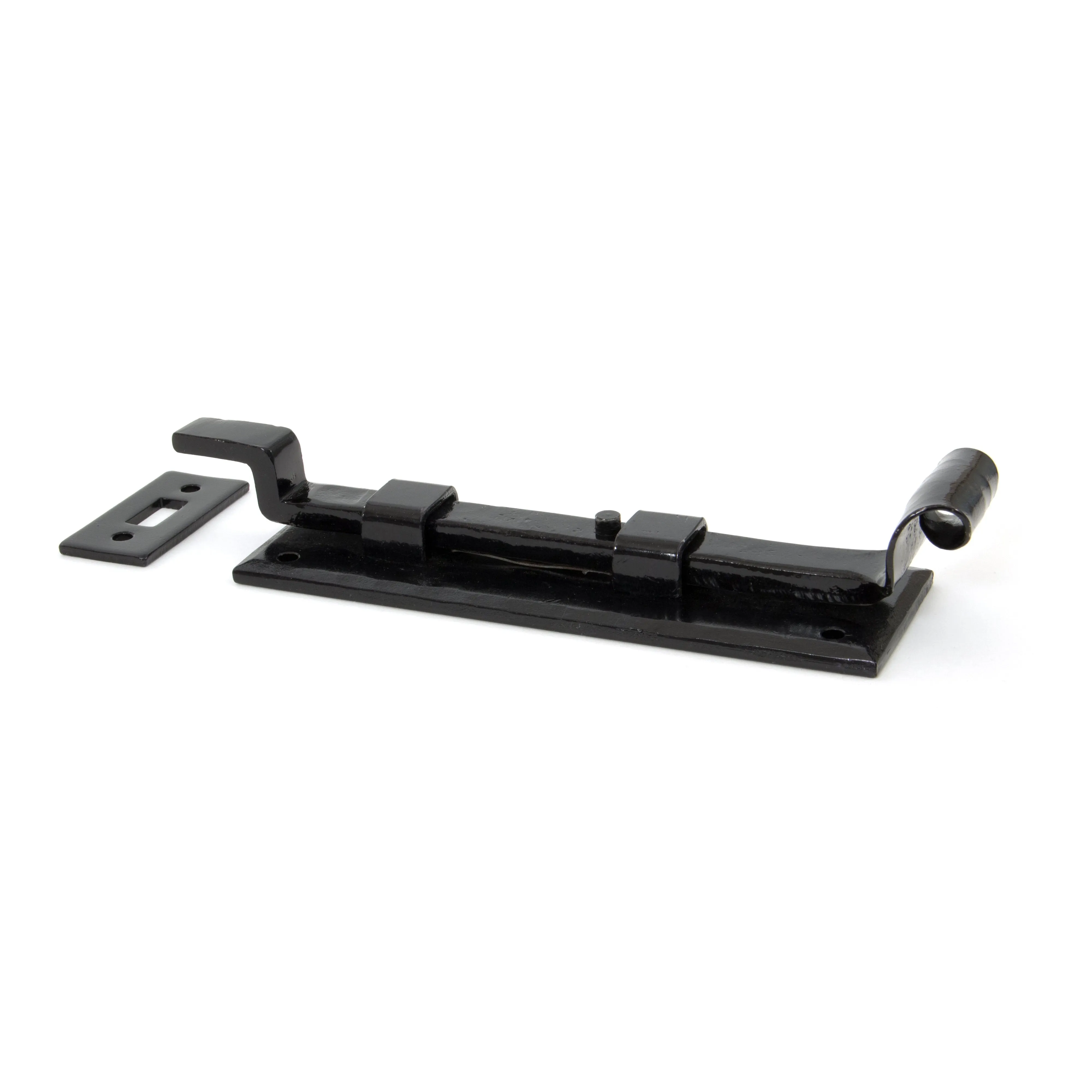 Black 6" Cranked Door Bolt | From The Anvil