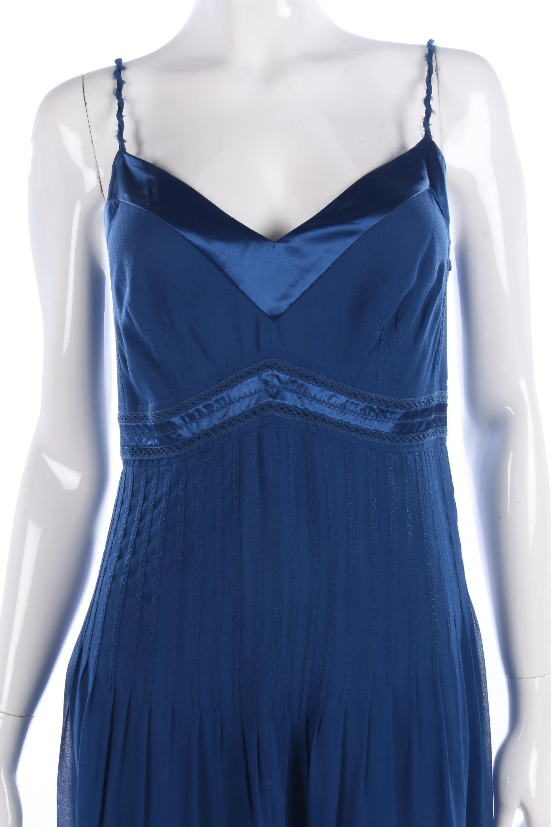 Blue Karen Millen silk cocktail dress size 10