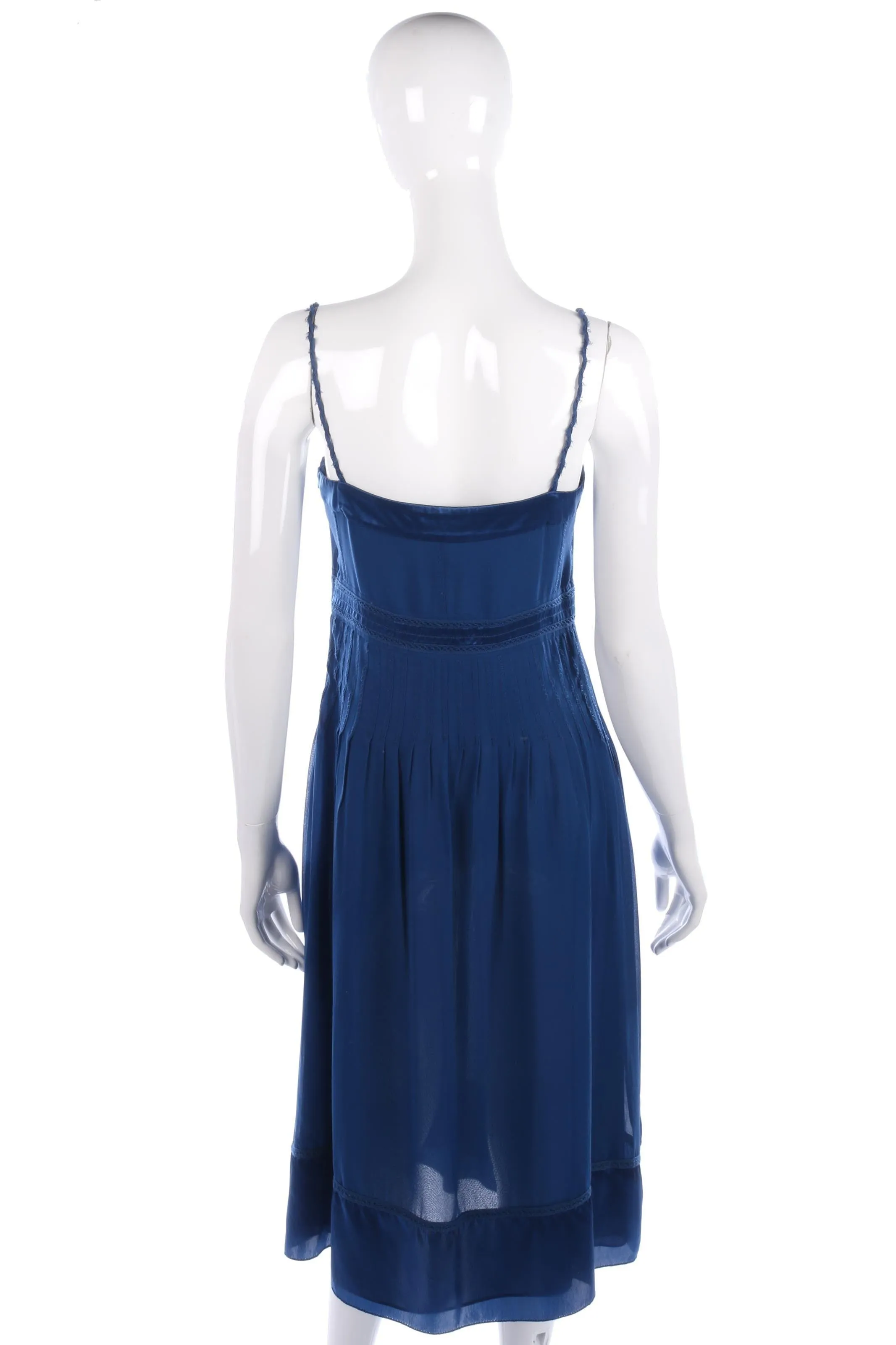 Blue Karen Millen silk cocktail dress size 10