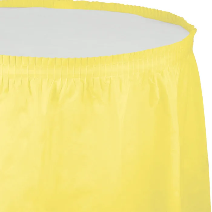 Bulk Mimosa Plastic Tableskirt 29 inch x 14 ft (6 per Case)