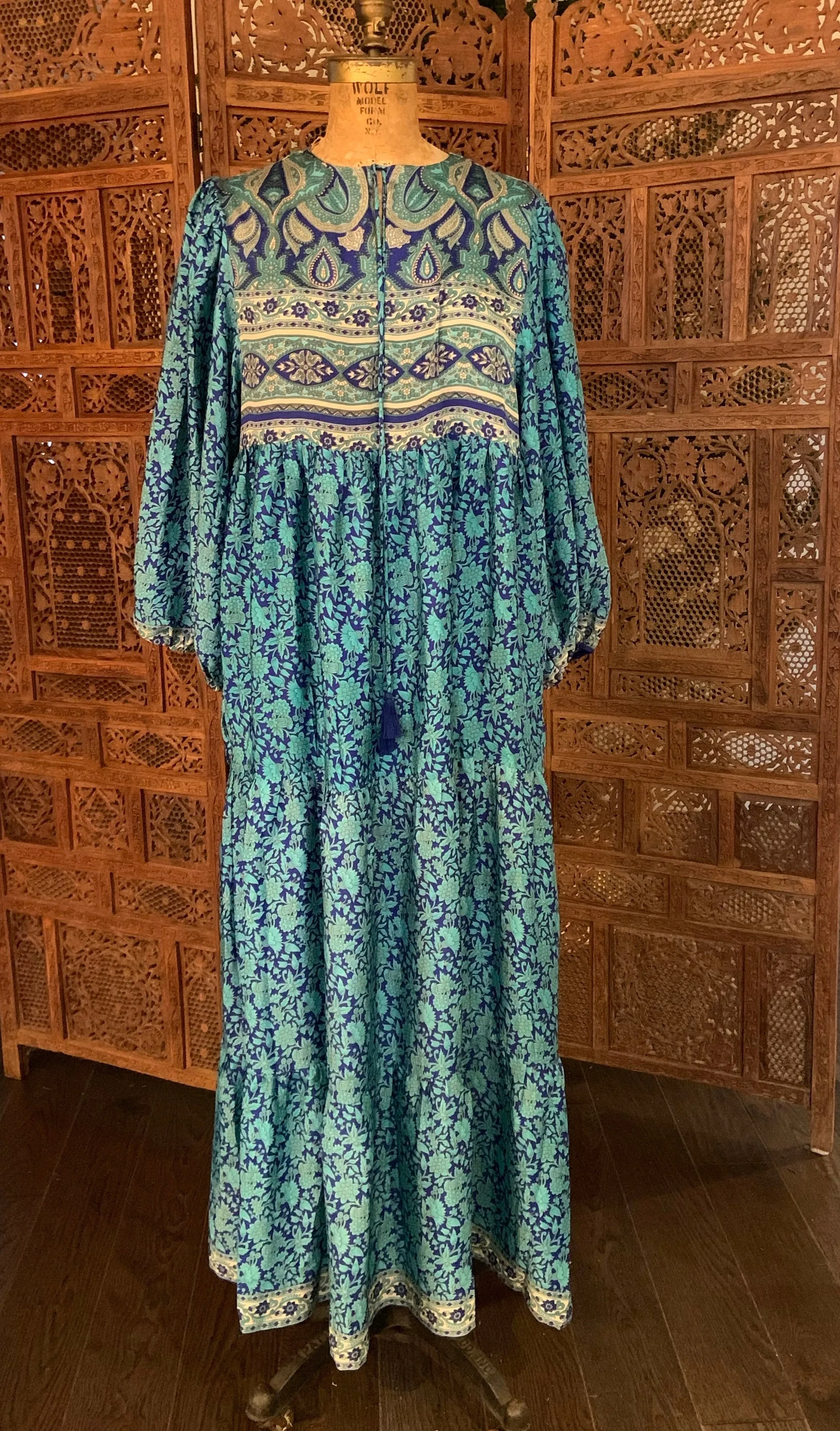 Byron Silk Maxi Dress - Sea