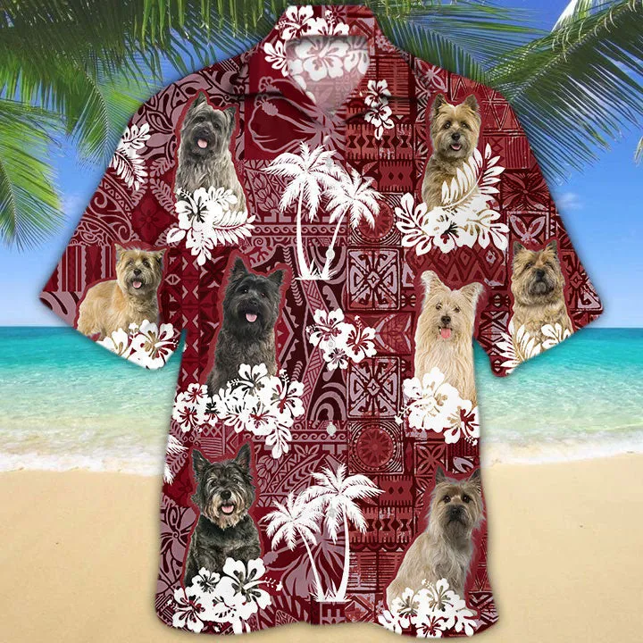 Cairn Terrier Hawaiian Shirt, Cool Dog Hawaiian Shirt Short Sleeve