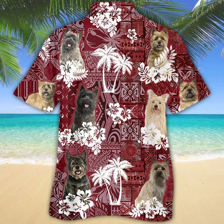 Cairn Terrier Hawaiian Shirt, Cool Dog Hawaiian Shirt Short Sleeve