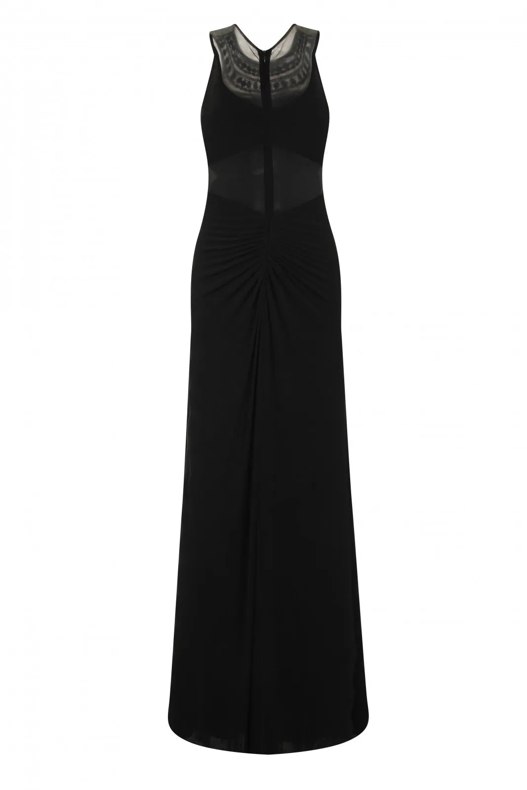 Carmen Black Jewel Mermaid Fishtail Maxi Dress