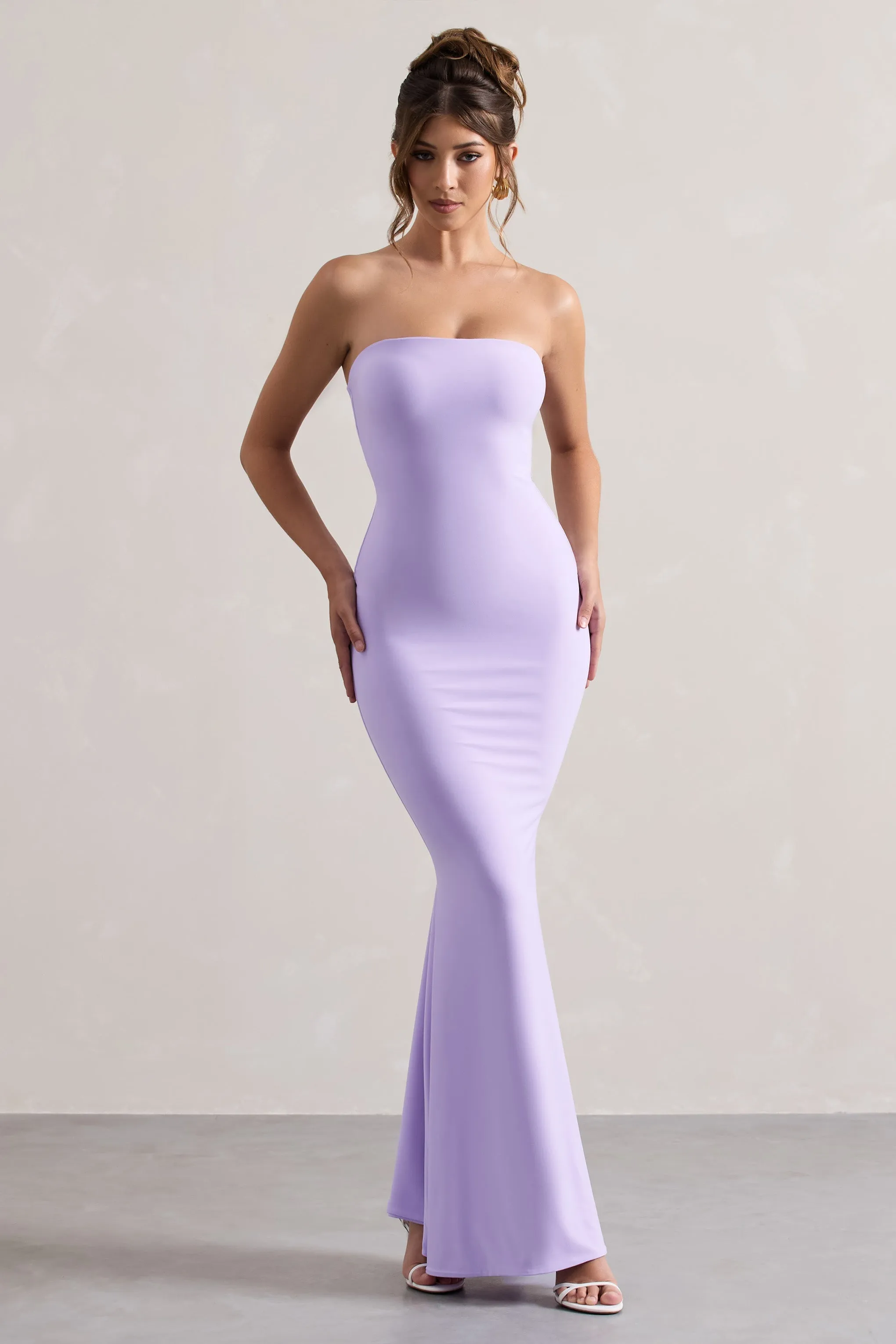 Ceremony | Lilac Bandeau Fishtail Maxi Dress