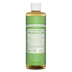 Dr Bronner's GREEN TEA PURE-CASTILE LIQUID SOAP