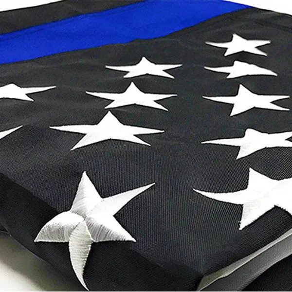 DuraSleek™ - Thin Dual Line American Flag - Sewn & Embroidered