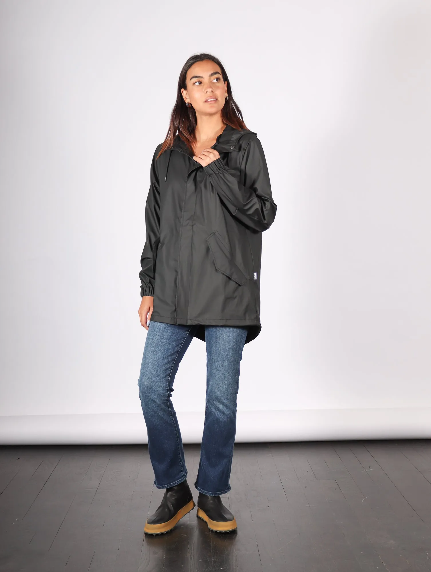 Fishtail Jacket in Black by RAINS