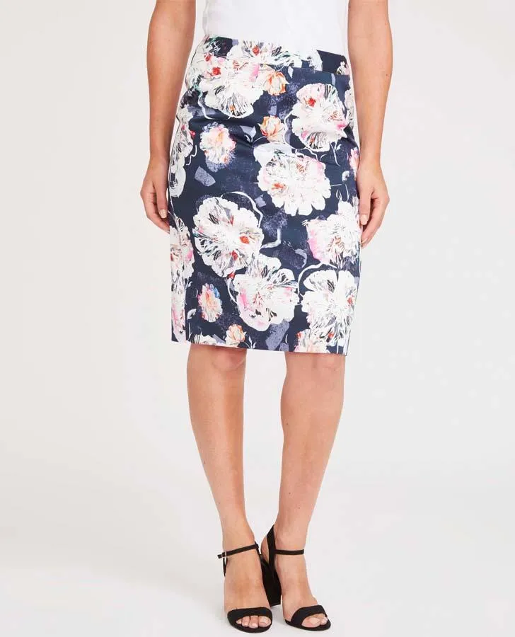 Floral Sateen Skirt