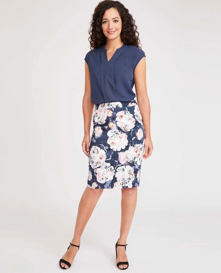 Floral Sateen Skirt