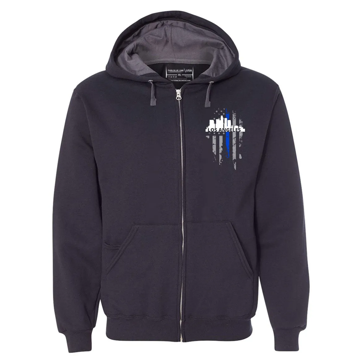 Full Zip Up - Thin Blue Line Los Angeles Skyline