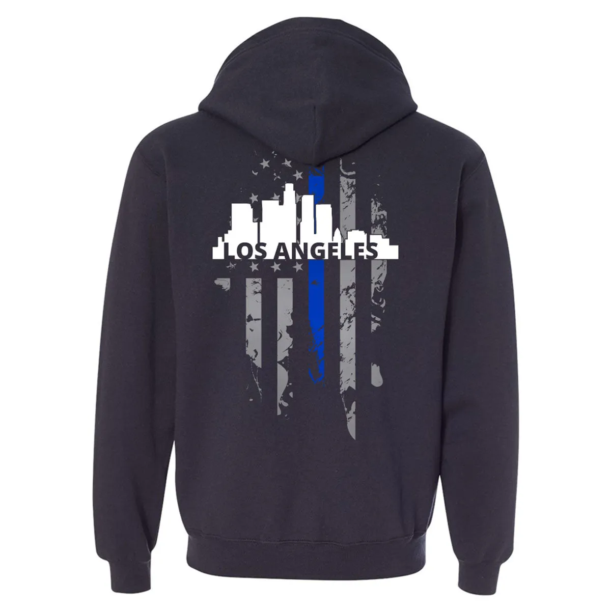 Full Zip Up - Thin Blue Line Los Angeles Skyline