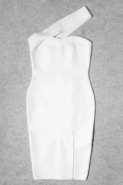 Gianna Bandage Dress - Pearl White