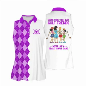 Golf Friends Love Style New Color Sleeveless Polo Shirt, Funny Golf Shirt For Women