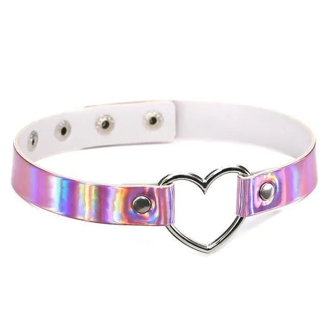 Holographic Heart Collar