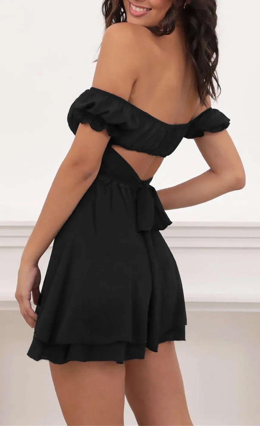 It's My Day Ruffled Strapless Dress