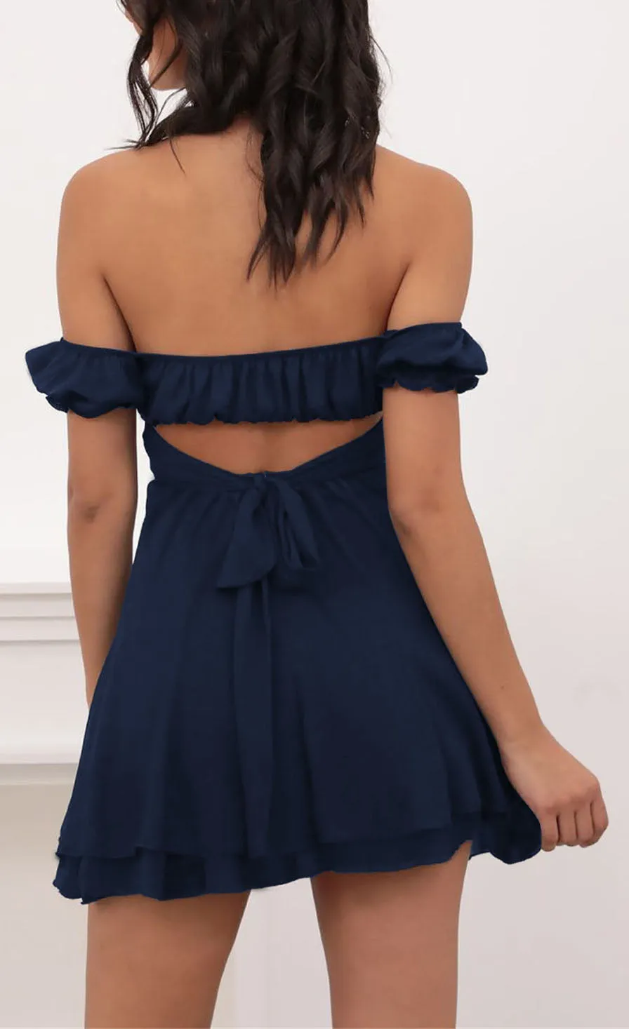 It's My Day Ruffled Strapless Dress