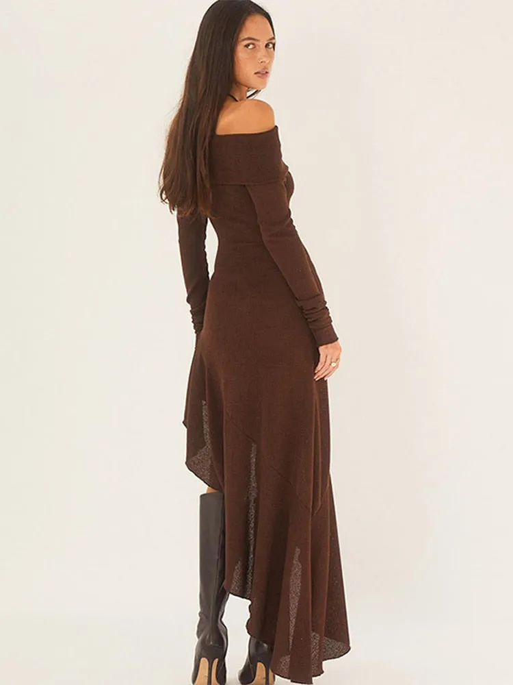 Khaki Ruffles Party Dress - Culture Heaven Special