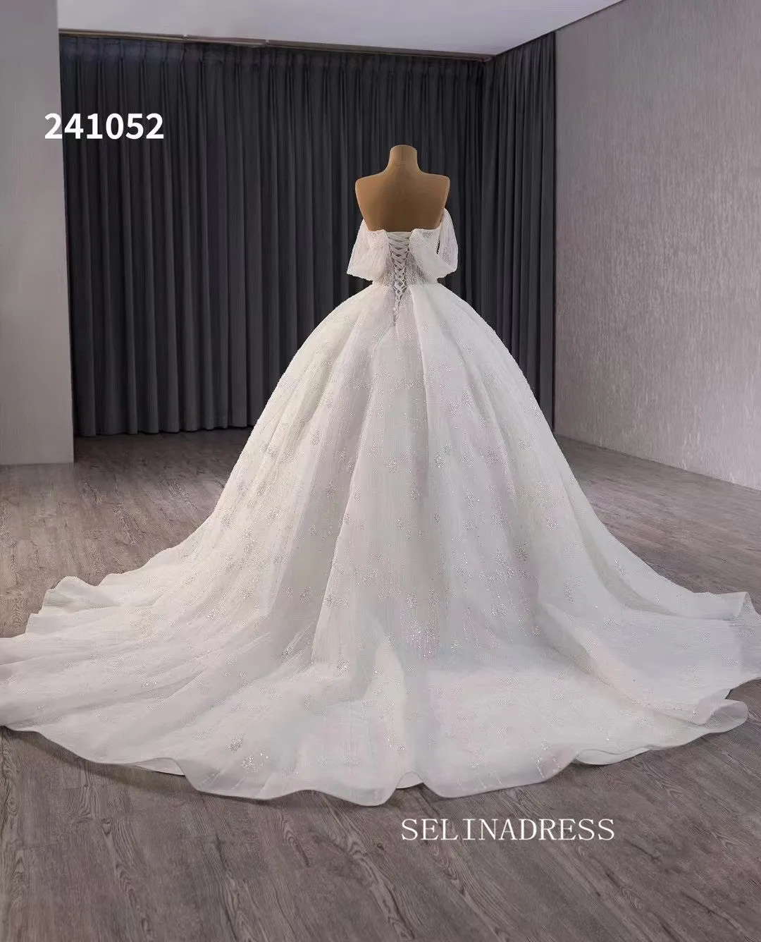 Luxury Haute Couture Wedding Dress Ball Gown Beaded Bridal Gowns 241052