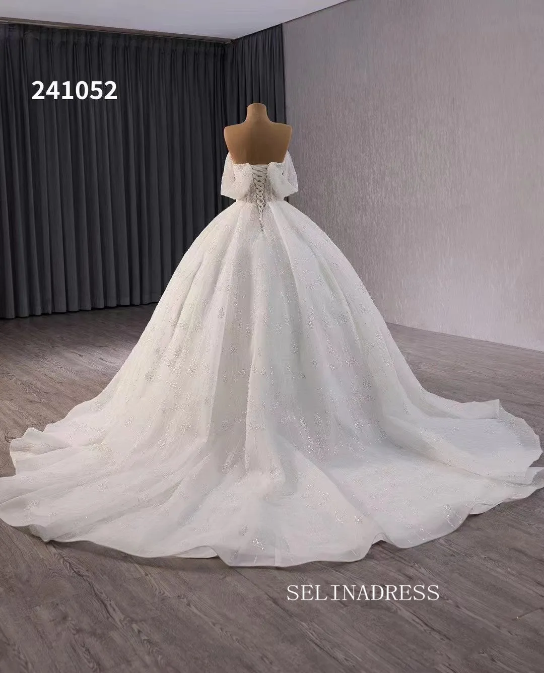 Luxury Haute Couture Wedding Dress Ball Gown Beaded Bridal Gowns 241052