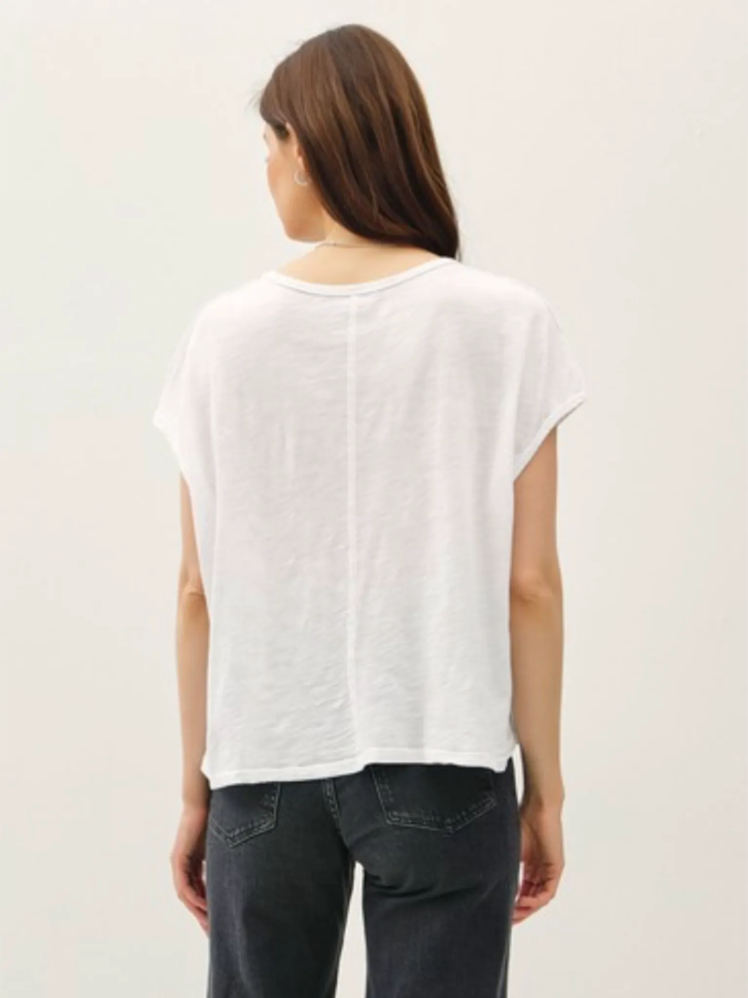 Mandy Capped Sleeve Top - White