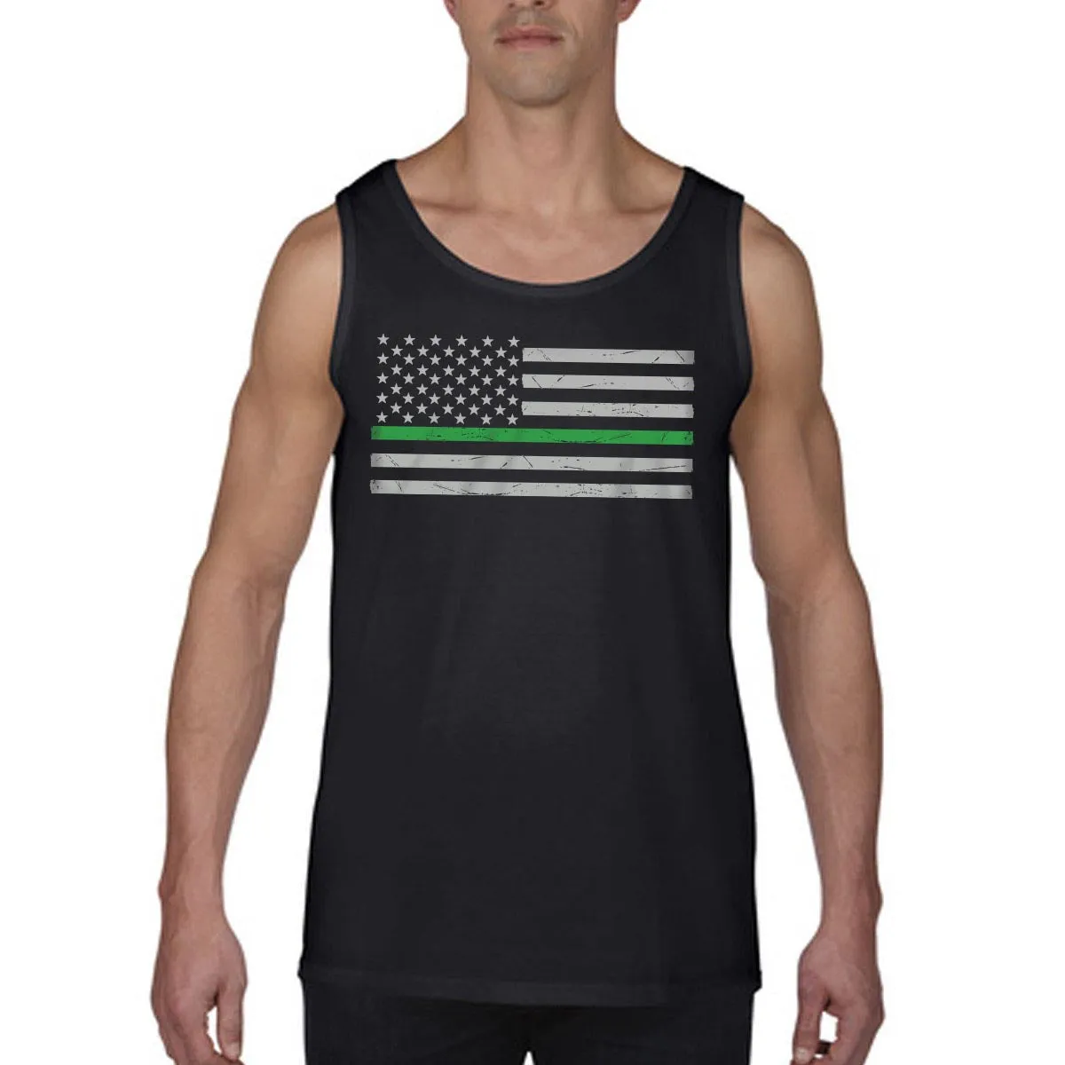 Men's Tank - Classic Thin Green Line (Military)