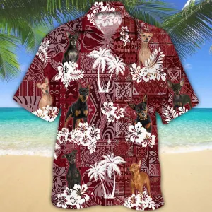 Miniature Pinscher Hawaiian Shirt, Cool Hawaiian Shirt All Over Print With Dog