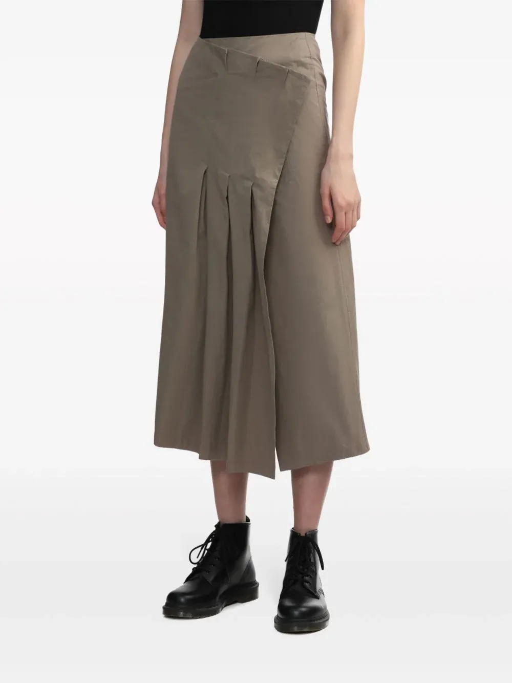 Pleated Wrap Skirt