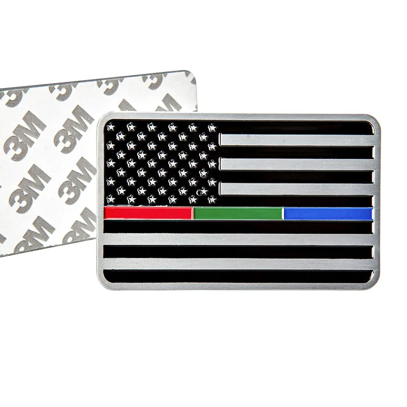 Police / Military / Firefighter American Flag Vehicle Emblem