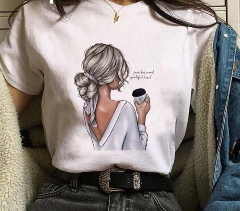 Print Cartoon Funny Top