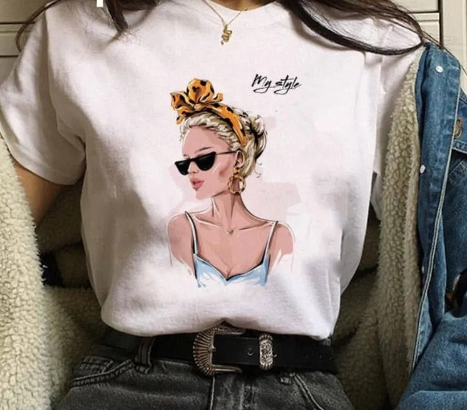 Print Cartoon Funny Top