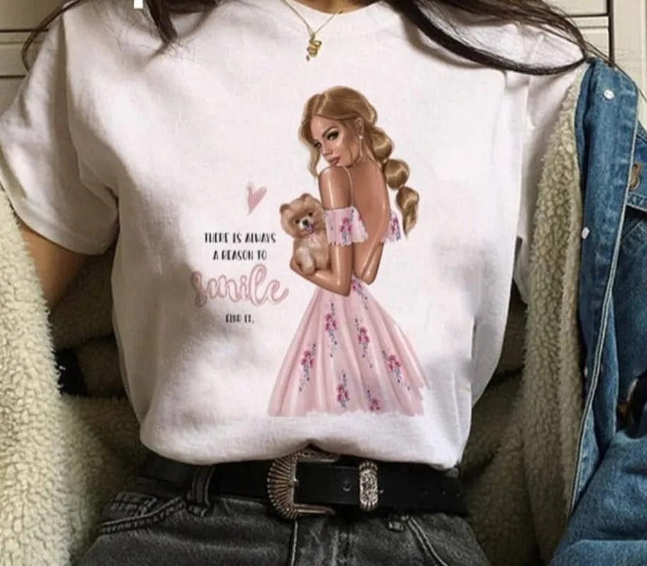 Print Cartoon Funny Top