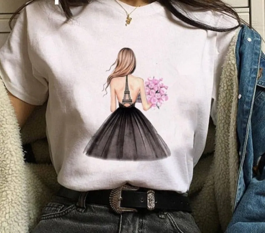 Print Cartoon Funny Top