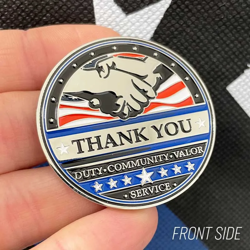 "Thank you" Law Enforcement Challenge Coin