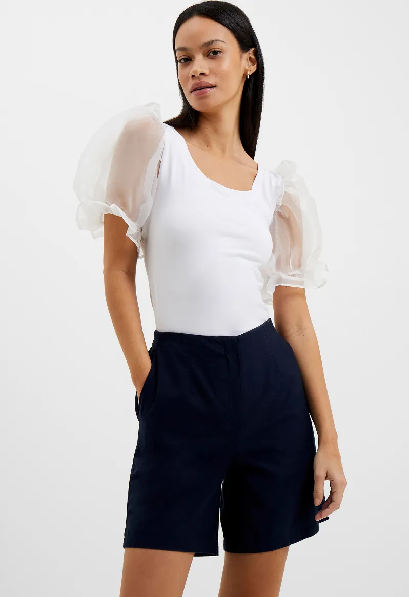 Rosana Cotton Mix Organza Top