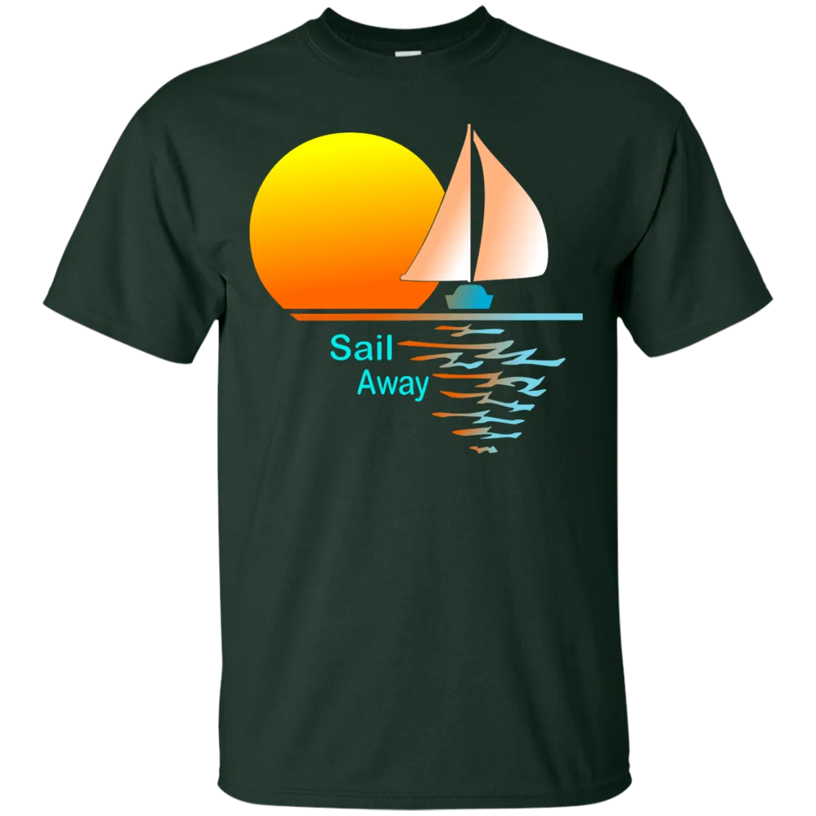 Sail Away on Dark Custom Ultra Cotton T-Shirt