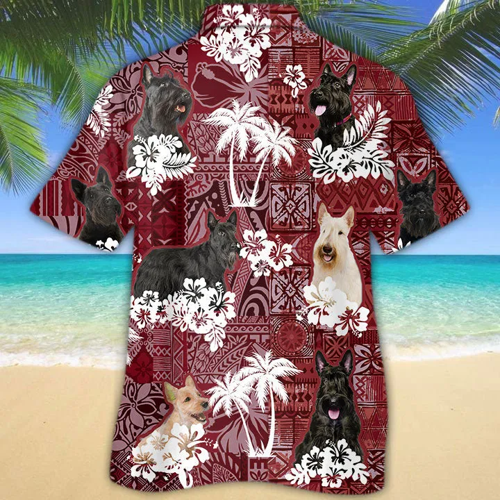 Scottish Terrier Hawaiian Shirt, Hawaii Aloha Beach Shirt For Dog Lovers