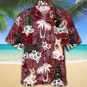 Scottish Terrier Hawaiian Shirt, Hawaii Aloha Beach Shirt For Dog Lovers