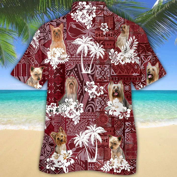 Silky Terrier Hawaiian Shirt, Summer Aloha Beach Shirt For Dog Lovers