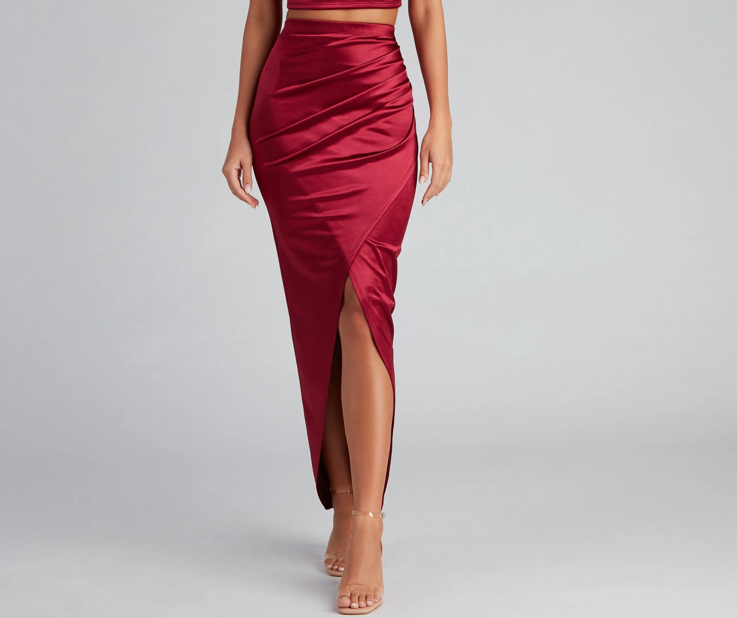 Sleek Moves Wrap Maxi Skirt