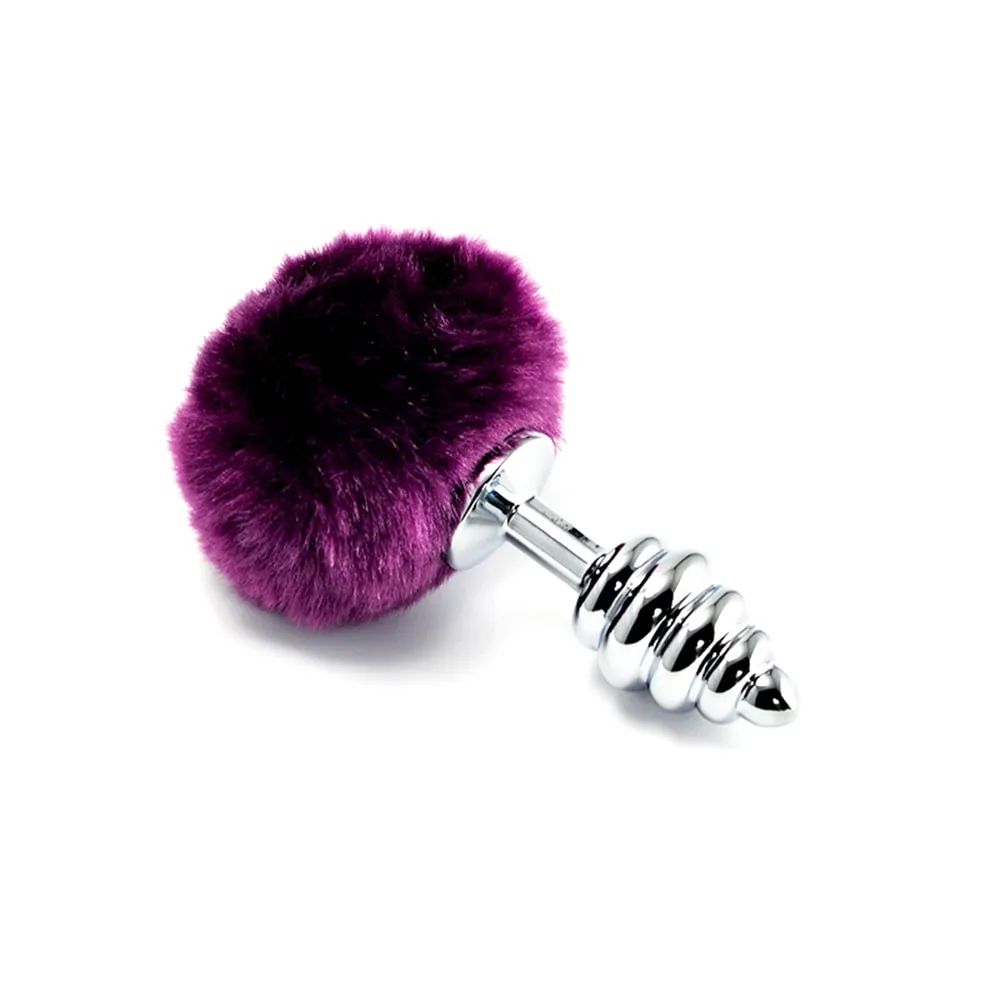 Spiral Pompon Metal Plug (Silver)