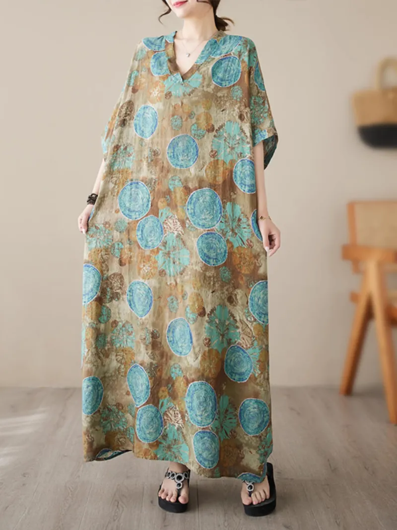 Sunflower Deligh Women's Summer Kaftan Dress