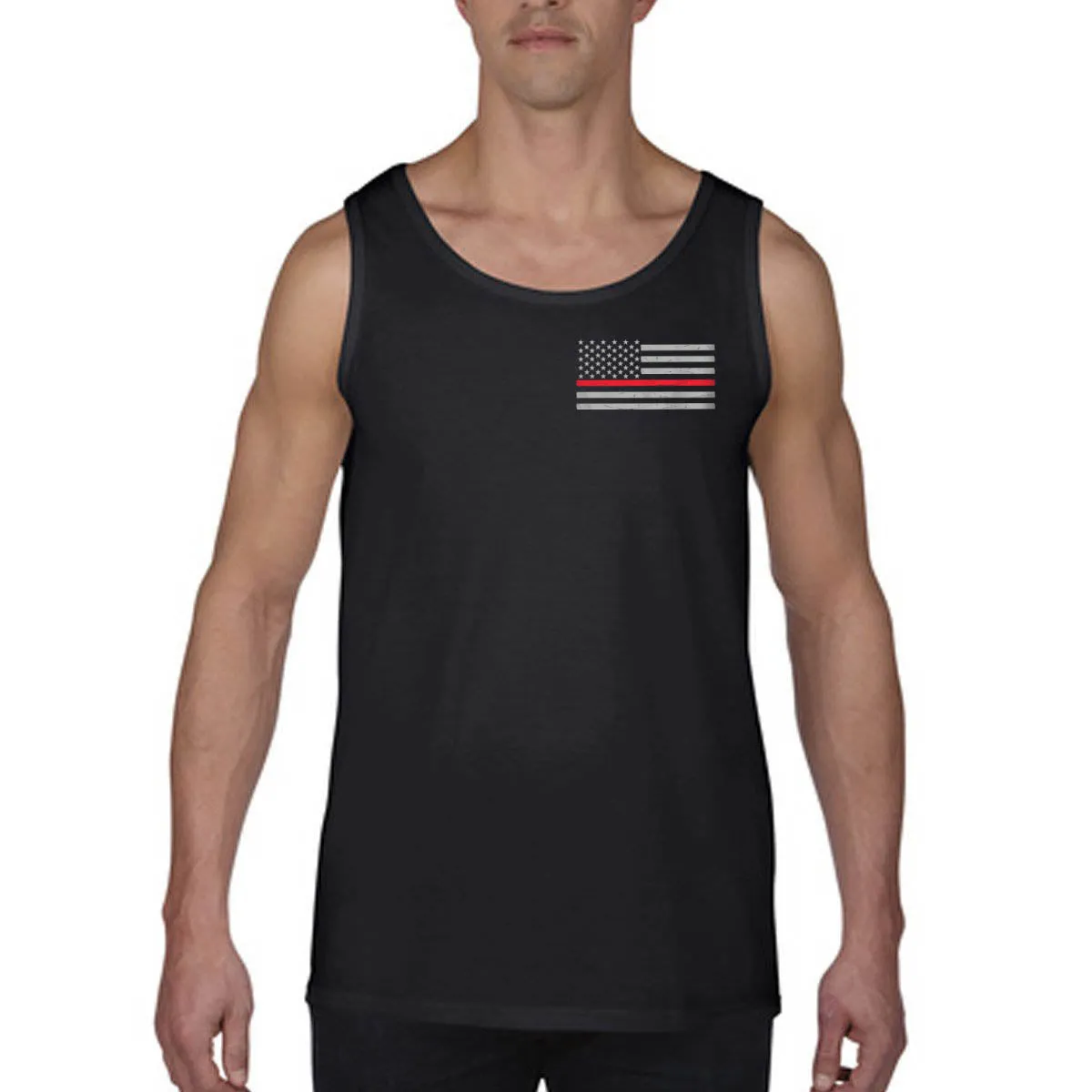 Tank - Thin Red Line American Flag