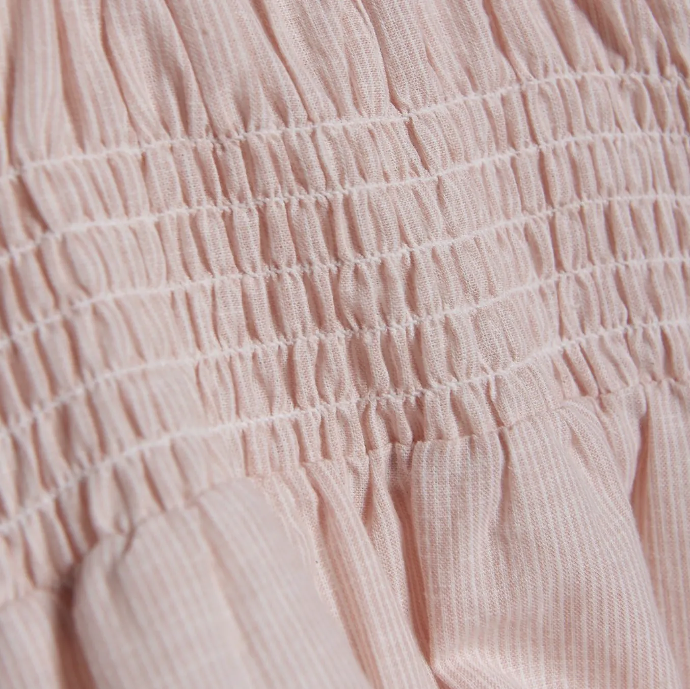 The Anna Woven Stripe Dress - Misty Rose - BABY